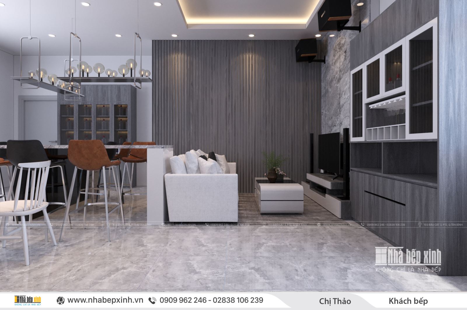 Mẫu thiết kế phòng ngủ - bàn ăn kết hợp với karaoke